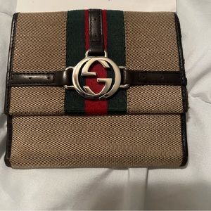 Gucci Vintage Sherry Line Compact Wallet